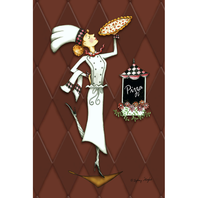 Miss Pizza by Sydney Wright - Wrapped Canvas Print, 30cm H x 20cm W