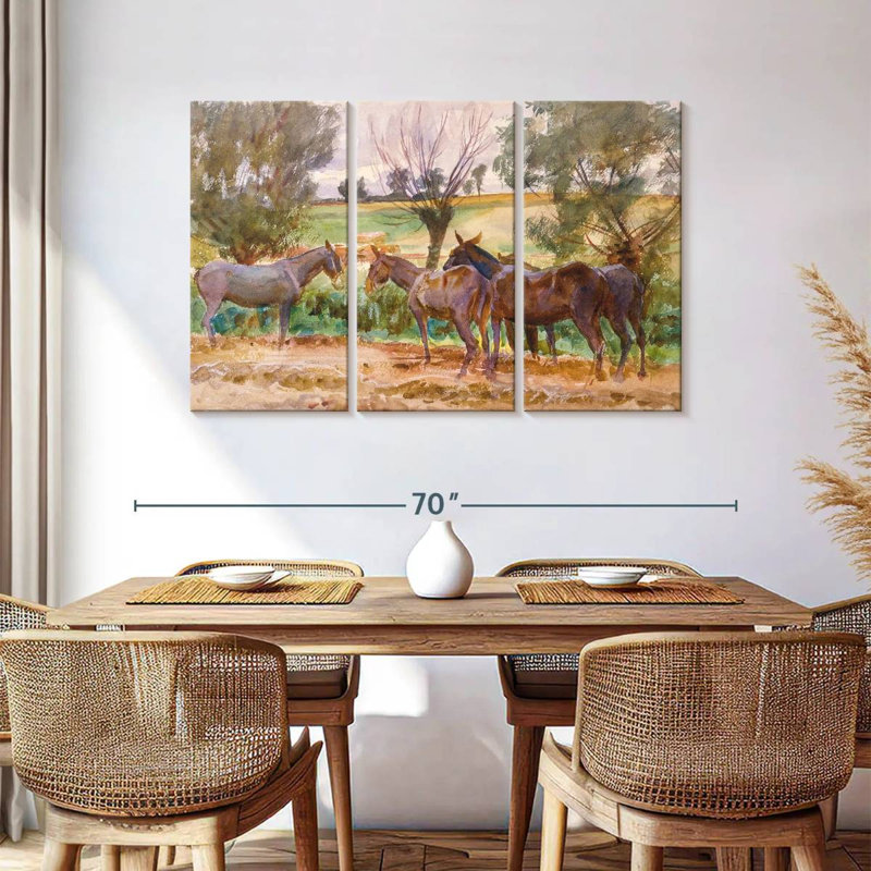 Brampt Mules 1918, 28" H x 45" W