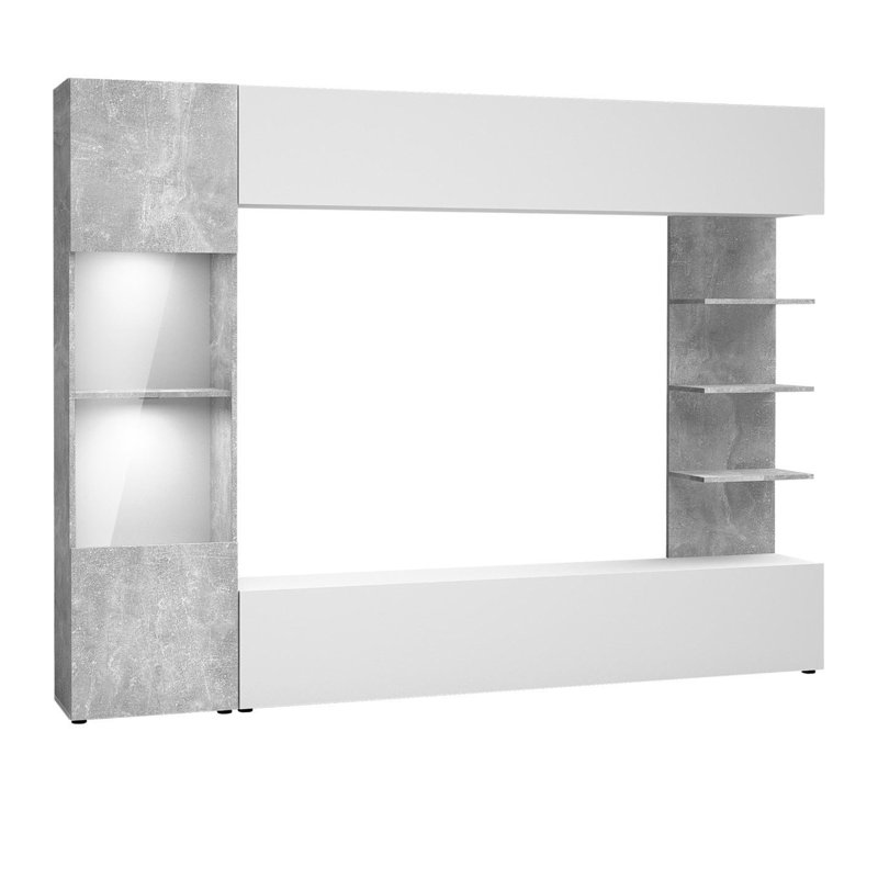 Tasharn Lazando Wall Unit for Living Room with TV Space 160x116 cm Cashmere and Cremona