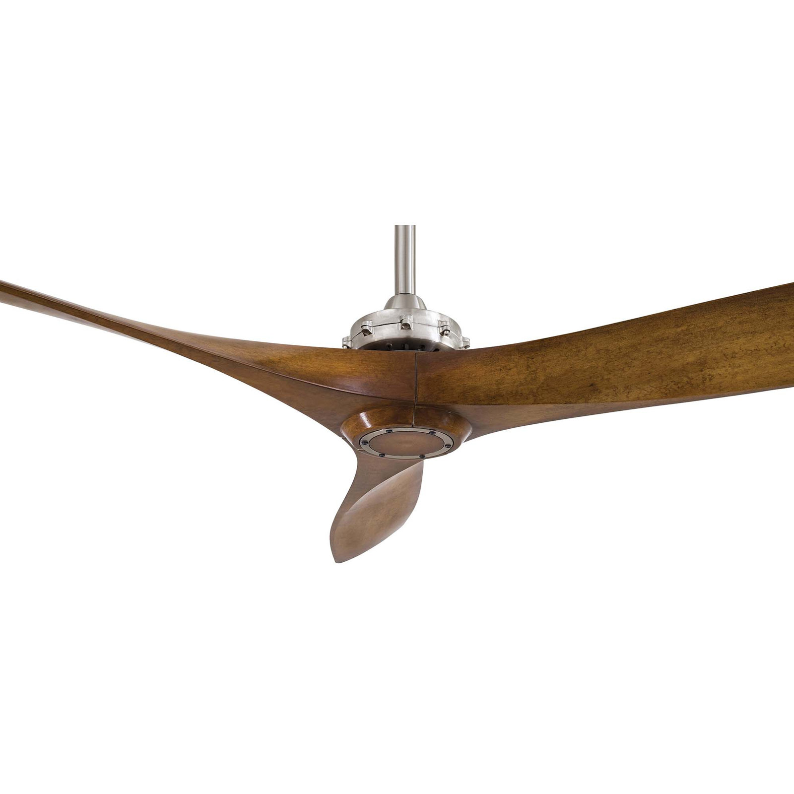 60" Ceiling Fan, Brushed Nickel/Distressed Koa