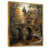 Toile avec cadre flottant or