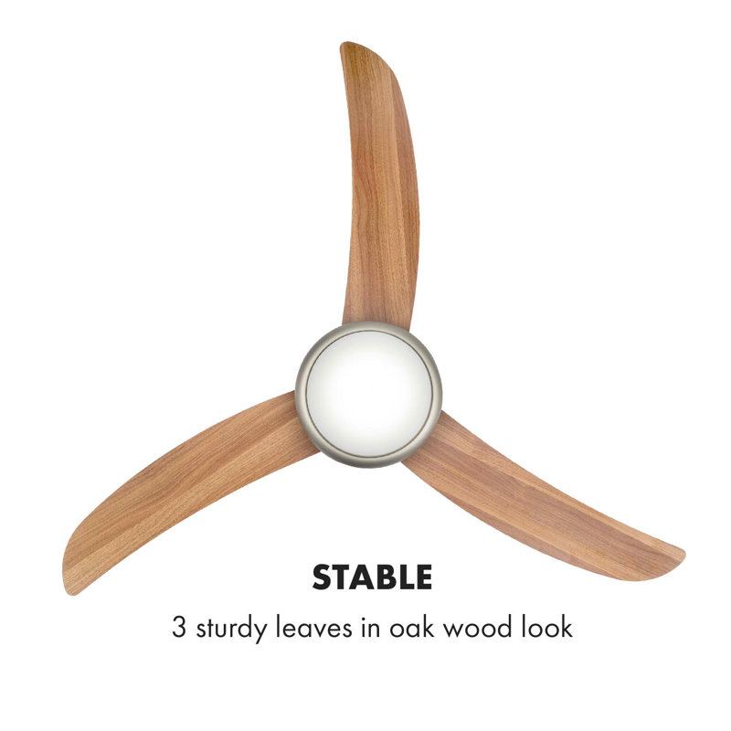 132cm Ceiling Fan with Light Kit, Tan
