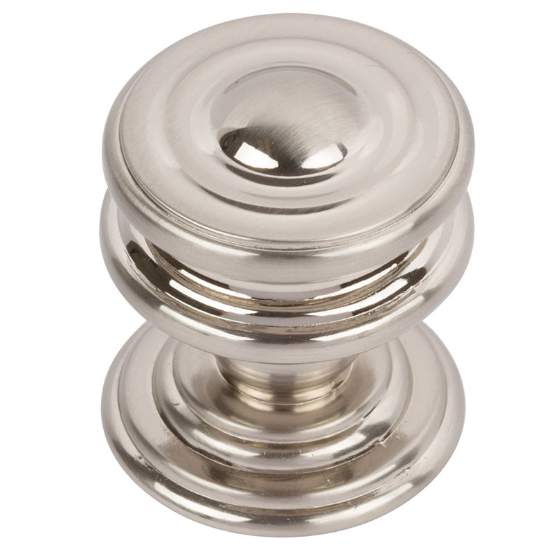 Campaign 1 1/4" Diameter Round Knob, Brushed Nickel