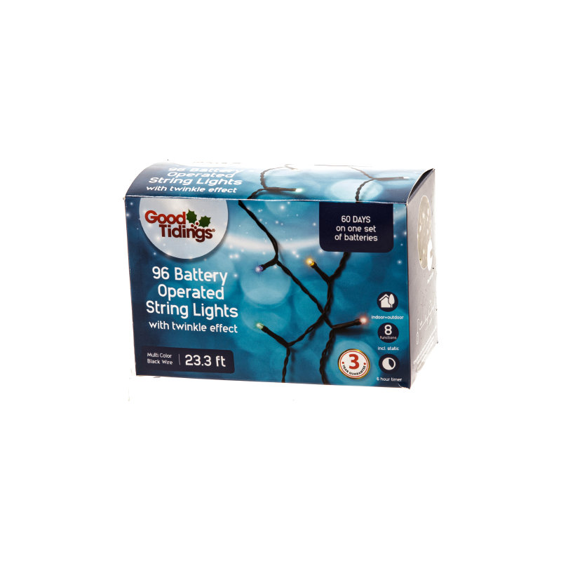 96 - Bulb 276'' Plug-in Curtain String Light