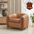 Leamon Fire-Resistant Upholstered Barrel Chair-173885915-196708300