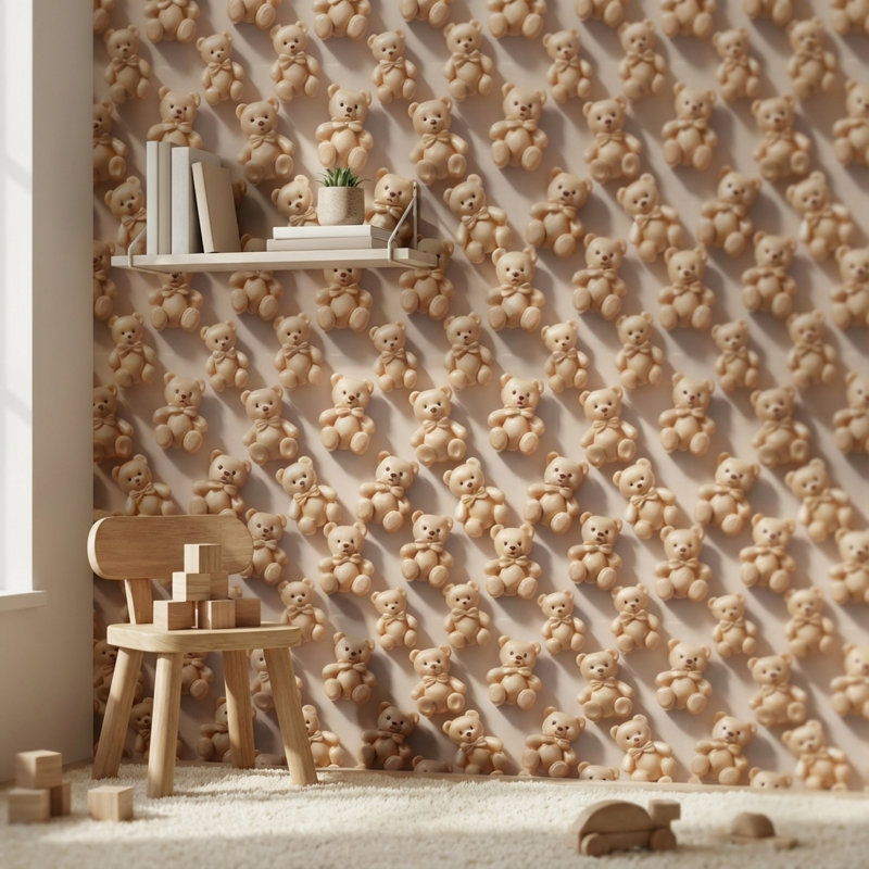 Murale ludique en peluche Playful