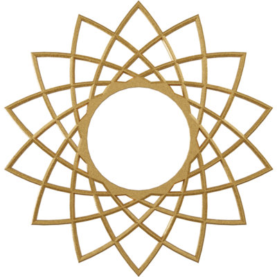 Médaillon de plafond en PVC de qualité architecturale Eleanor de 20 po x P 7 3/4 po x P 1/2 po