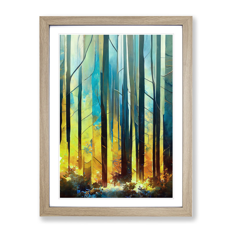 Forest - Framed Print, 64cm H x 46cm W x 2cm D, Oak