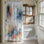Rideau de douche 1 pièce Colorful Brush Strokes-640709016