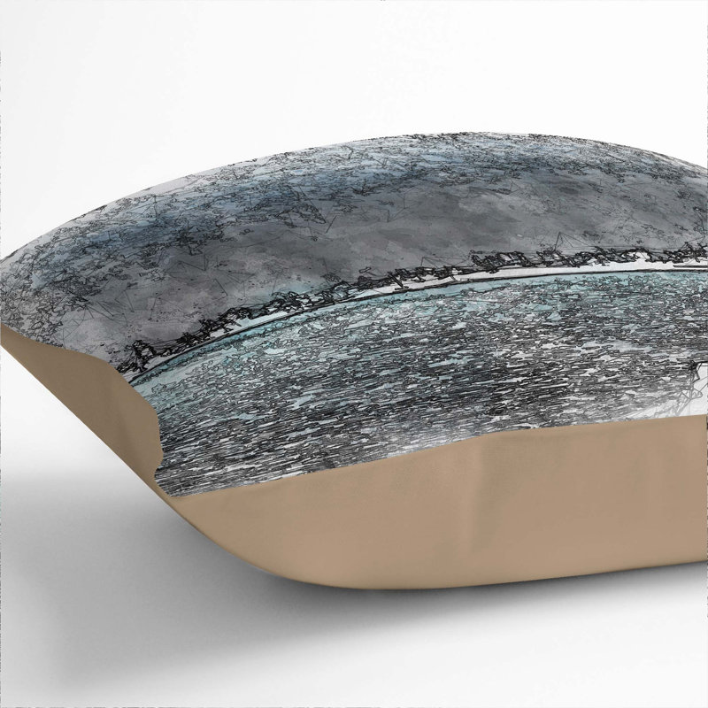 Square Throw Cushion, 55cm H x 55cm W x 20cm D, Stone