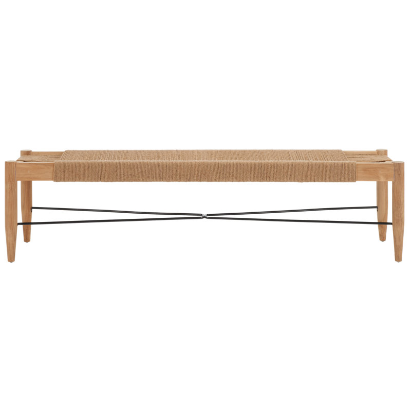 Ashala Solid Wood Bench, Natural Teak