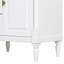 Meuble-lavabo de 30 po avec lavabo, armoire de salle de bain autoportante blanche avec tiroir rabattable et tablette réglable, structure en bois d'hévéa massif, panneaux de fibres à densité moyenne et poignées en métal-569540756