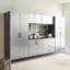 Armoire en métal de 32 po x H 28 po x P 20 po - fixée au mur, gris métallique, délicatement, eau et chaleur, passe-temps fixé aux bords l 32 po x H 28 po, gris, bande sans effort