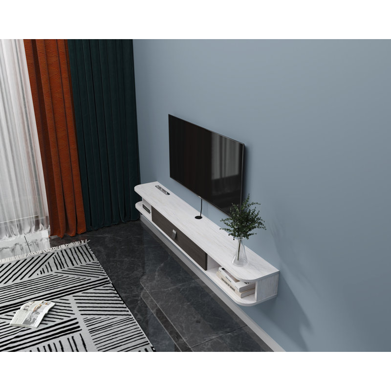 Unfinished Floating TV Stand, 6.29"H x 47.24"L x 9.29"W
