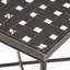 Table de bout en fer noir brossé noir pour l'extérieur, P 16,50 po x l 16,75 po, H 16 po, complète les chaises et les tables basses, l'assemblage requiert un look extérieur, convient à tout espace requis