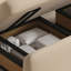 Canapé-lit causeuse 100% polyester beige-1139710392