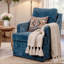 Fauteuil pivotant rembourré en chenille-69381050