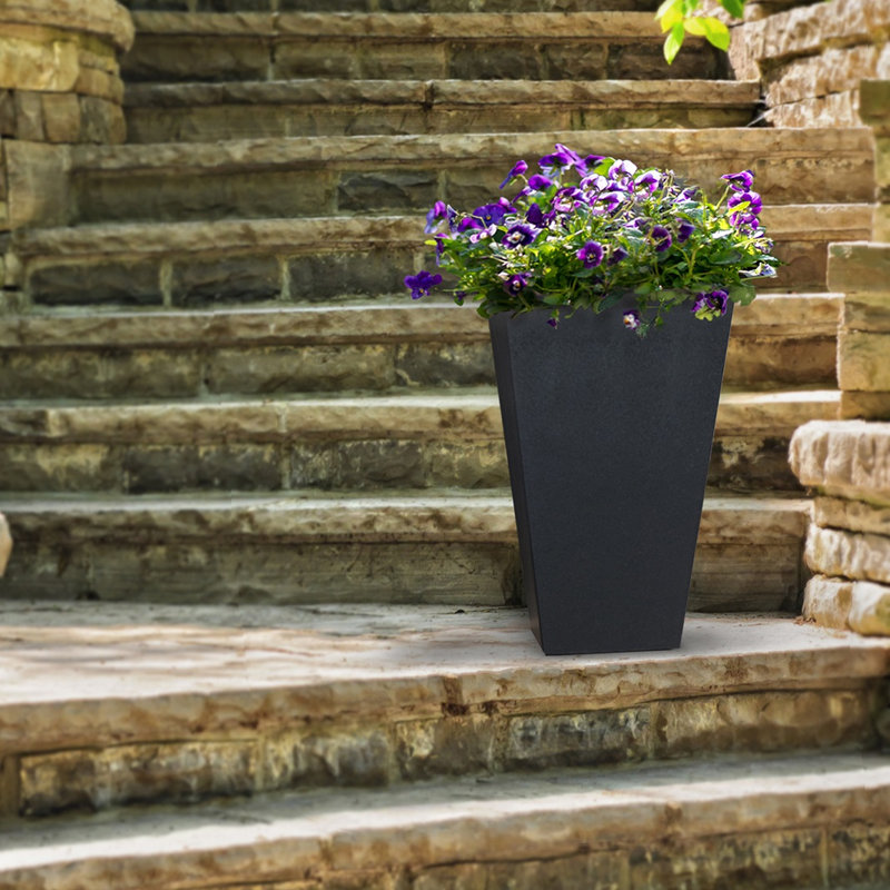 Sarris Pot Planter, Slate, 50cm H x 26cm W x 26cm D