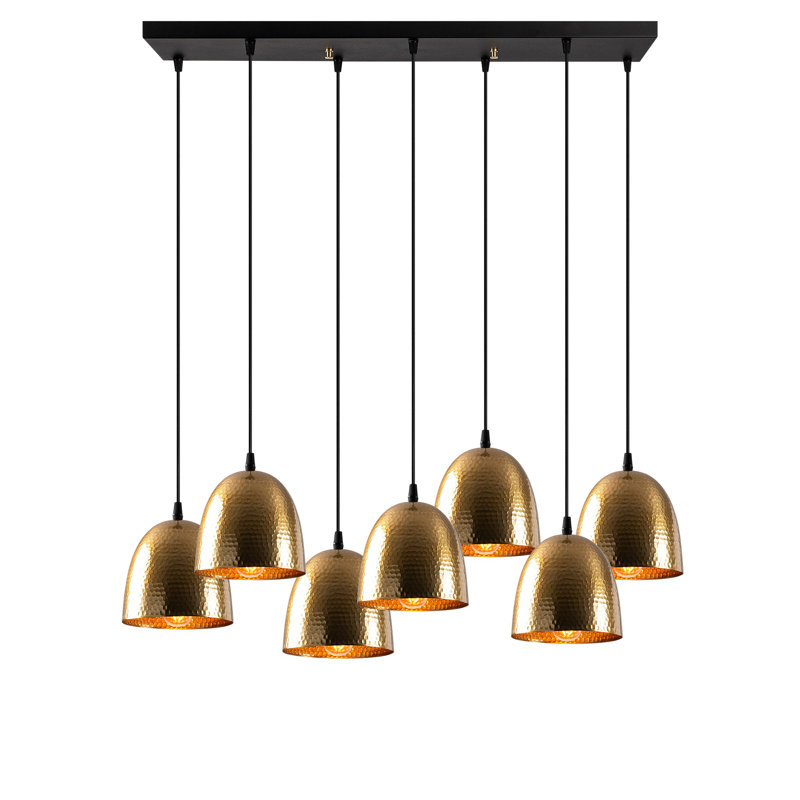 Nandina 7 - Light Black Kitchen Island Pendant, Copper