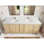Chêne blanc Elizabeth X P 22 po D Meuble-lavabo double avec 2 po Empira blanc quartz