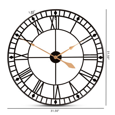 Horloge murale en métal