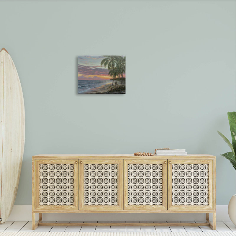 «Summer Beach Palm Trees» par Martin Figlinski, H 16 po x l 20 po x P 1,5 po
