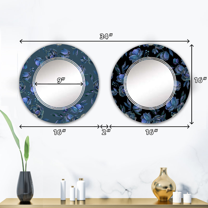 Ensemble de 2 miroirs sans cadre
