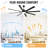 72 Inch Modern Large Design Ceiling Fans With Smart Remote Control 6 Wind Speed DC Motor Black For Living Room-128804384