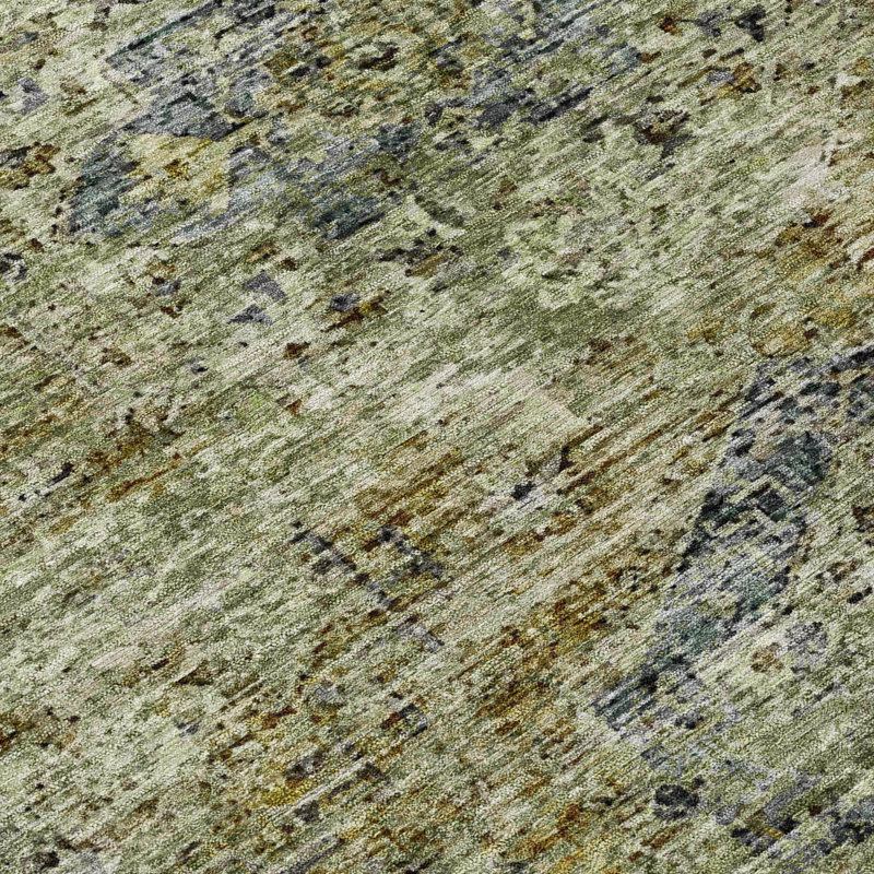 Machine Washable Indoor/Outdoor Labon ACN2170 Global Rug, Rectangle 8' x 10'