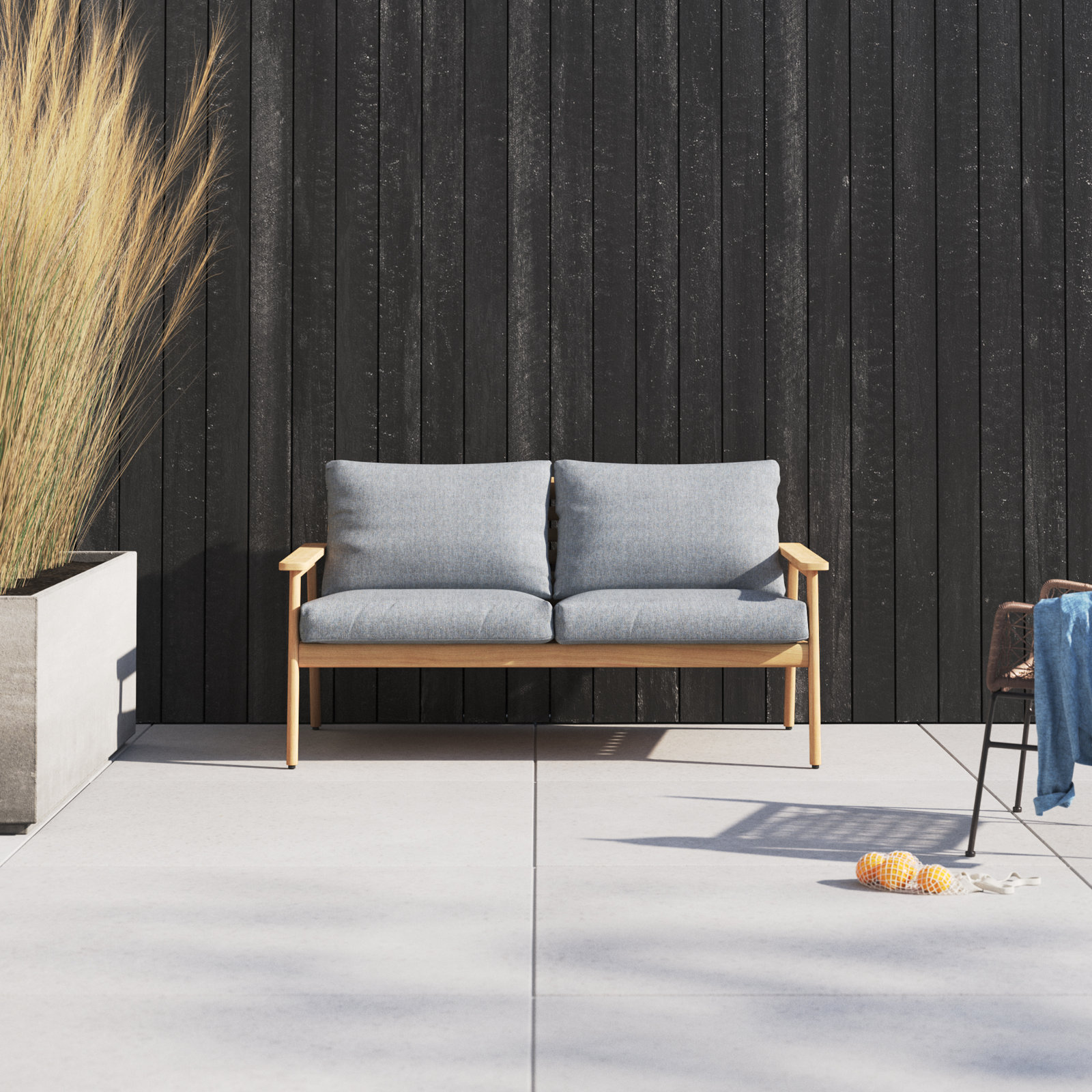Tempo Eucalyptus 6 - Person Patio Conversation Set with Cushions