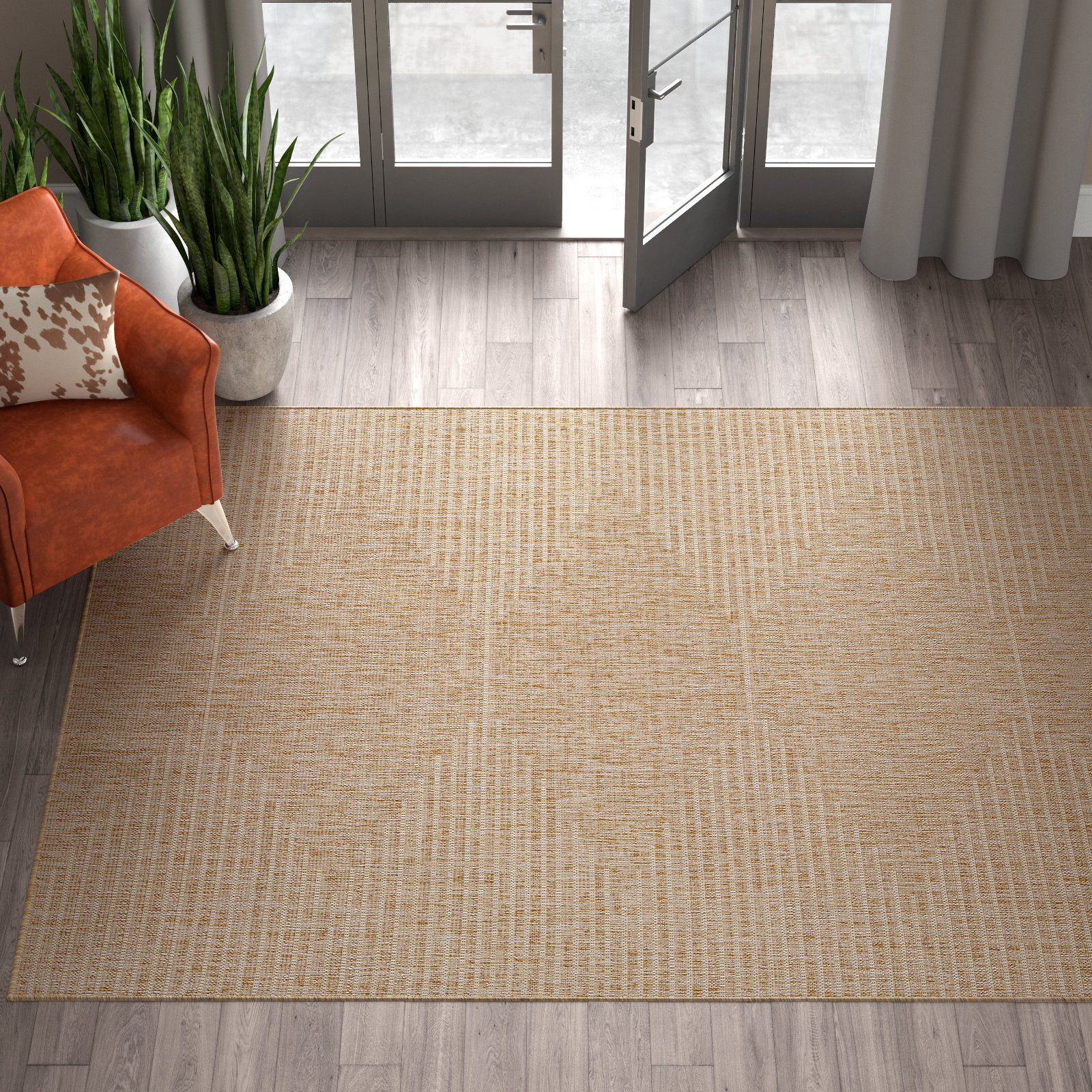 The Twillery Co.® Mendota Geometric Khaki Indoor/Outdoor Area Rug ...