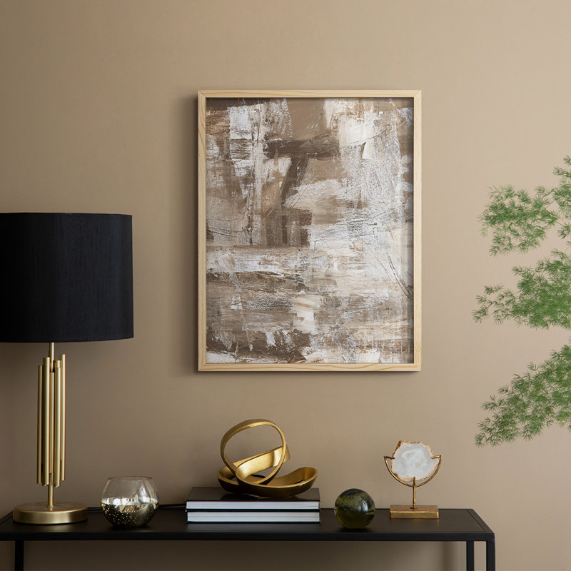 Bronzé II, reproduction encadrée - bois massif, H 15 po x l 12 po