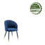 Chaila Velvet Upholstered Dining Chairs with Gold Trim-390805806