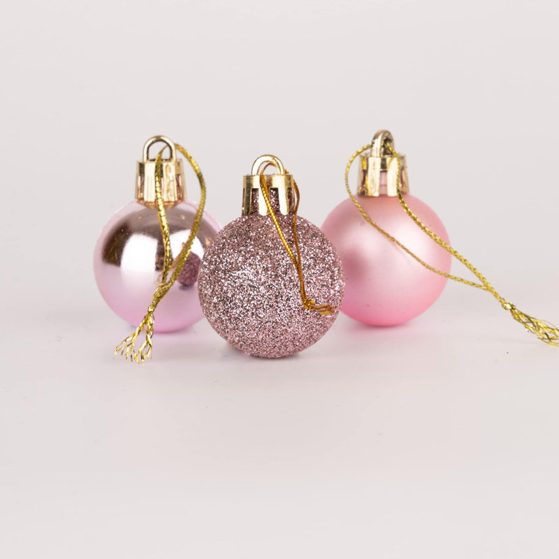 Polyvinyl Chloride (PVC) Bauble, 3cm H x 3cm W x 3cm D, Pink