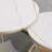 Round 2-Piece Nesting Set Sintered Stone Top White Coffee Table With Metal Frame