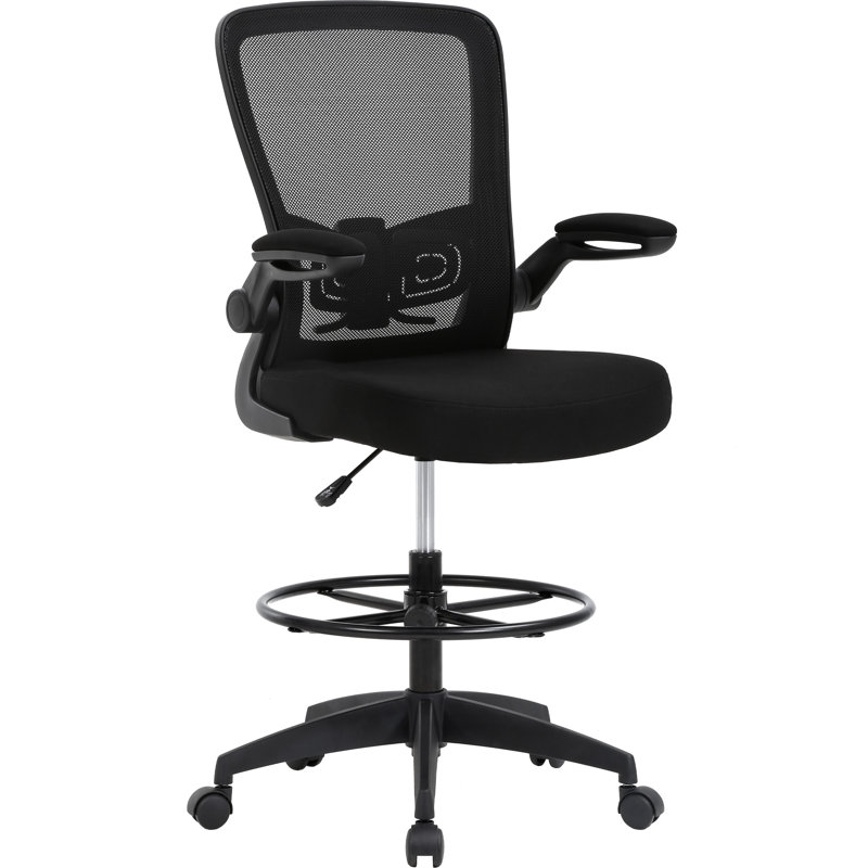 Chaise de dessinateur Mesh, Noir