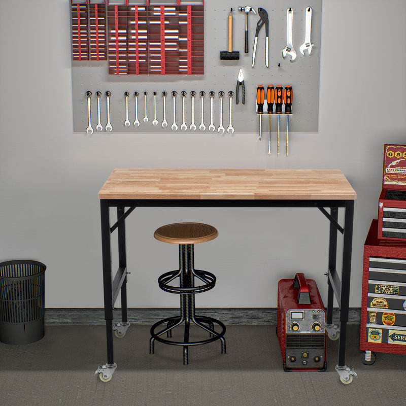 Établi robuste et réglable de 48 po pour le garage (sans les chaises de bureau)