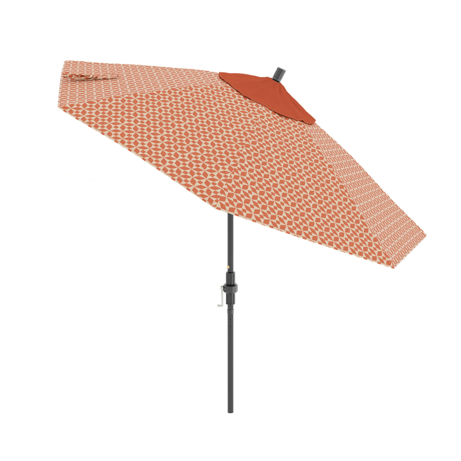 Santana 108'' Outdoor Umbrella, Marquee Peach - Pacifica Premium, Gray