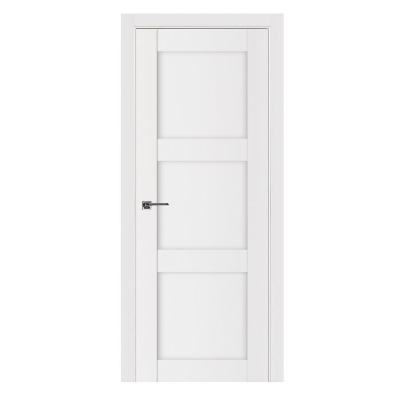 Porte intérieure stratifiée blanc pré-suspendu Stile 025, 31,75 po x 80 po, Gauche