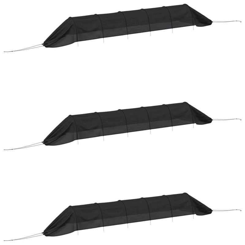 Netting Tunnels 3 Pcs Black And Polyethylene