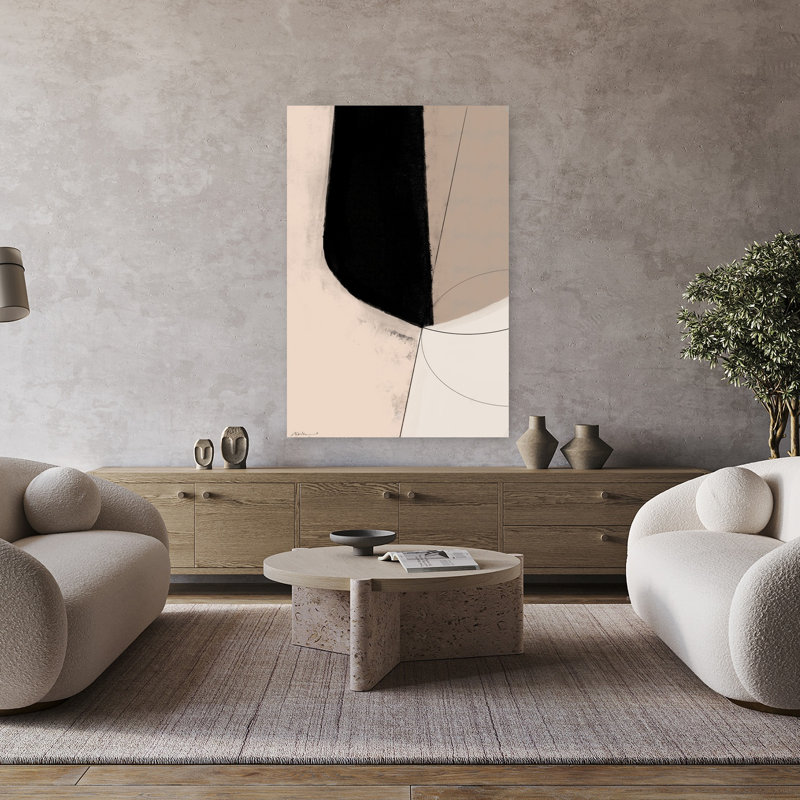 Art contemporain abstrait géométrique, H 48 po x l 32 po