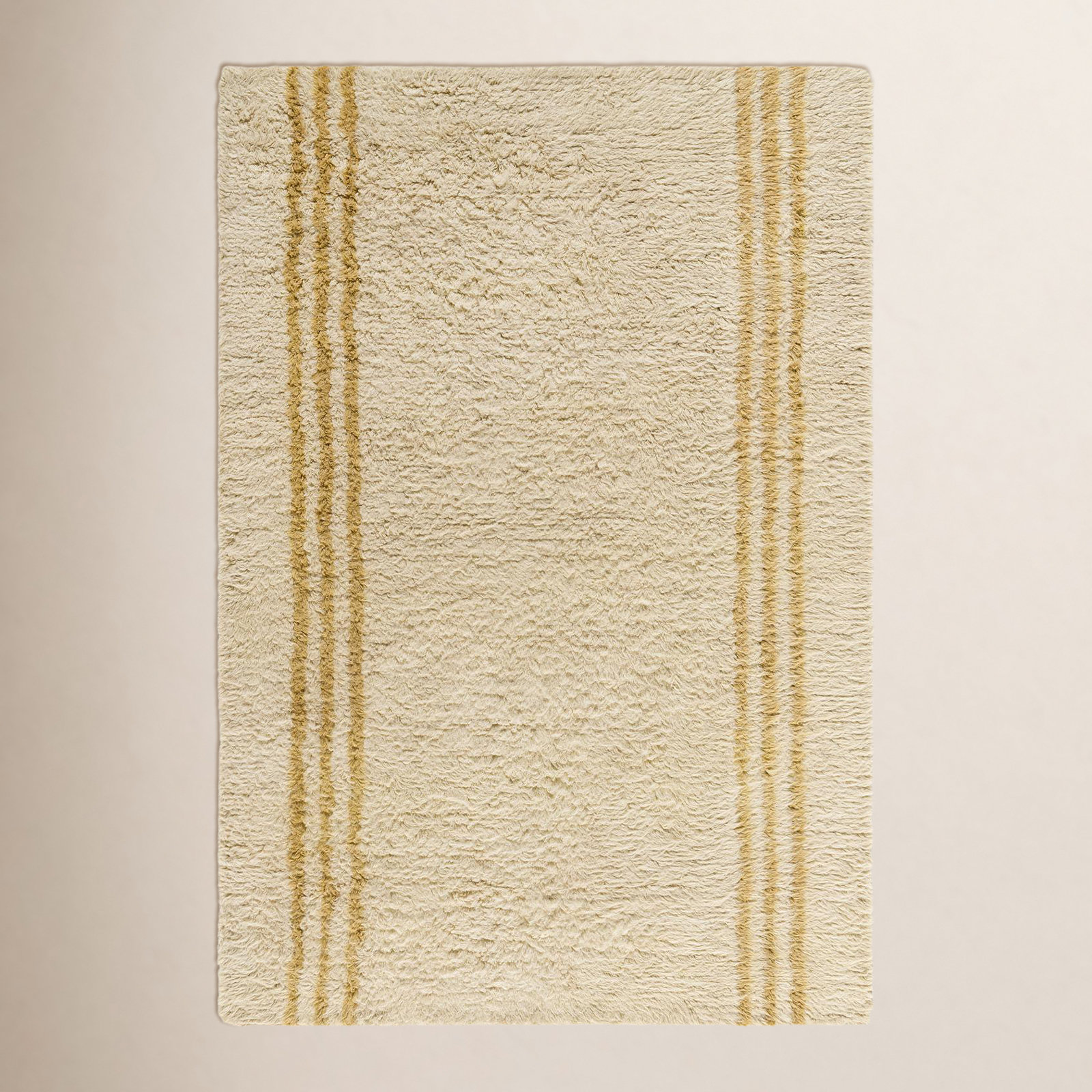 Hand-Tufted Striped Shag Rug, Rectangle 2' x 3'