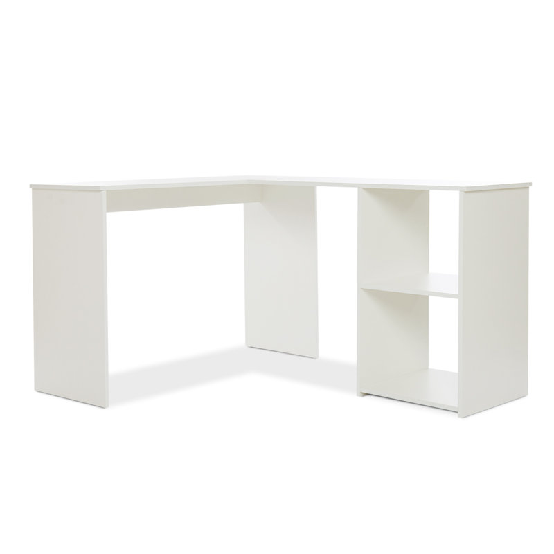 Upsilon L-Shape Computer Desk, White
