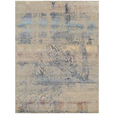 Hand Knotted Abstract Area Rug