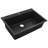 Ruvati 33 x 22 inch epiGranite Drop-in Topmount Granite Composite Quartz Single Bowl Kitchen Sink - Midnight Black --110327885-48744197