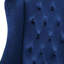 Fauteuil club en velours à haut dossier, fauteuil à oreilles rembourré, bleu marine-231254978