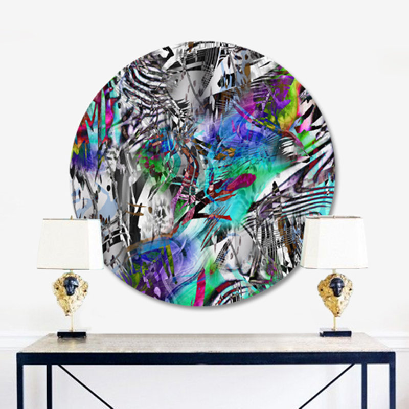 Psychdelic Print, 46" H x 46" W x 2.5” D