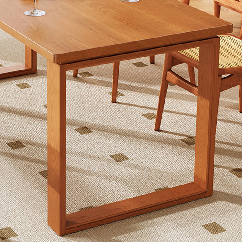 Rreon Cherry Solid Wood Dining Table, 33.46" W x 78.74" L
