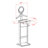 Danissa Brown Finish Valet Stand For Multiple Item Storage, 55.33'' H X 19.84'' W X 14.96'' D