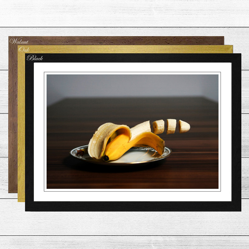 Banana Fruit Framed Photographic - Framed Print, Black